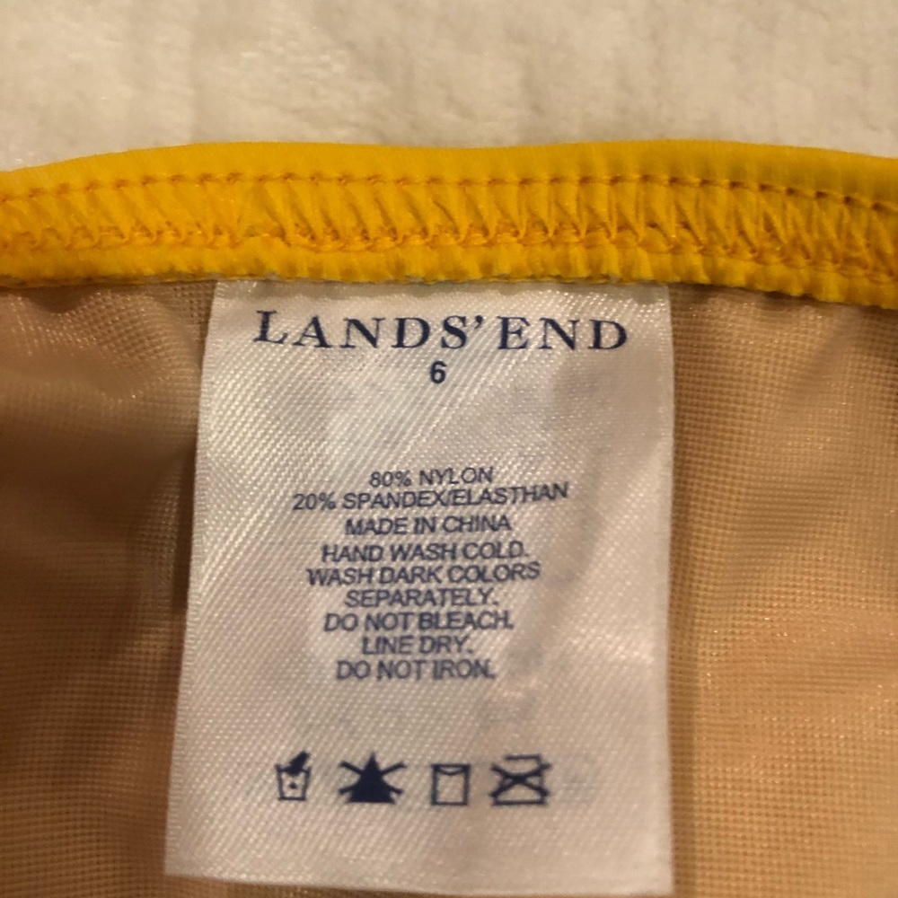 Lands' End Yellow Polka Dot Tankini Set - Picture 8 of 8